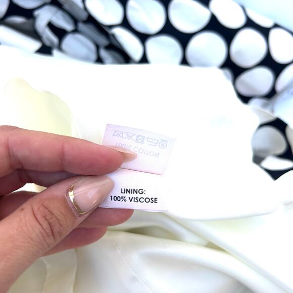 Dries Van Noten Polka Dot Bell Sleeve Mod Dress Black White 38 Cotton 6 - Picture 4 of 12